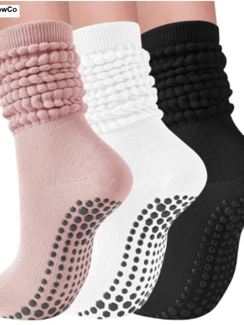 Non Slip Yoga Socks Women Cotton Slouch Grippy Pilates Barre